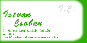 istvan csoban business card