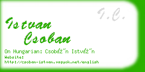 istvan csoban business card